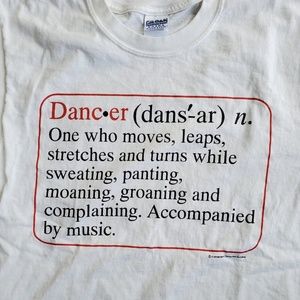 Movement Connection Dancer T-Shirt White Short Sleeves Medium